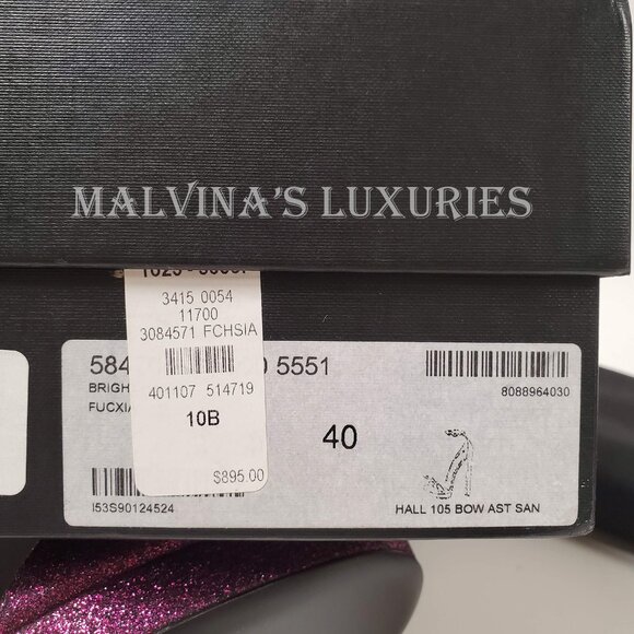 SAINT LAURENT SHOES HALL GLITTERED PLATFORM SANDALS sz IT 40 US 9.5 - Picture 15 of 15